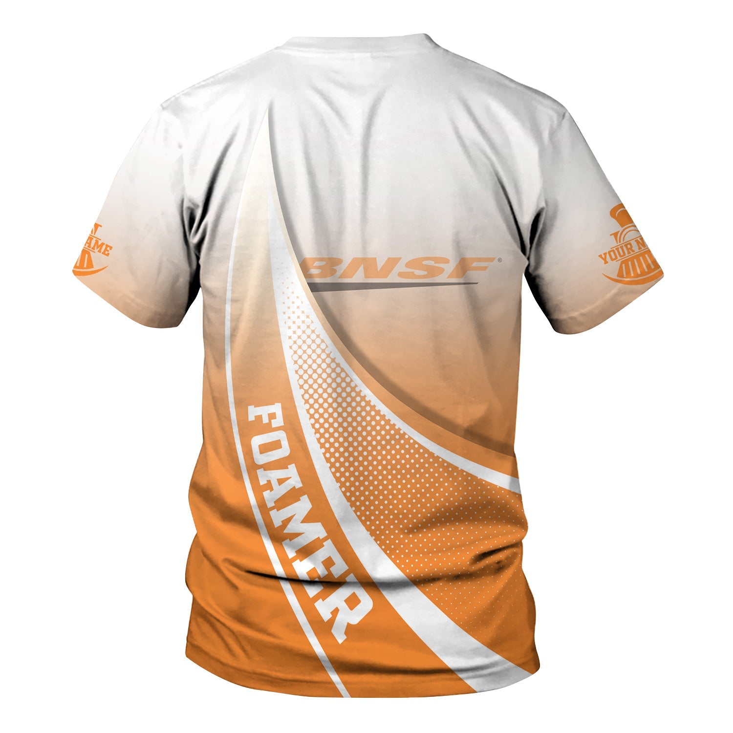 Railspirit Personalized BNSF Railway T-Shirt Railway-Themed Style Shirt Gift Idea For Trainspotter