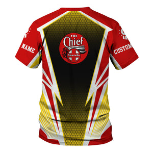 Railspirit Personalized The Chief Santa Fe Railroad T-Shirt Lightning Graphic Style Shirt Gift Idea For Train Lover