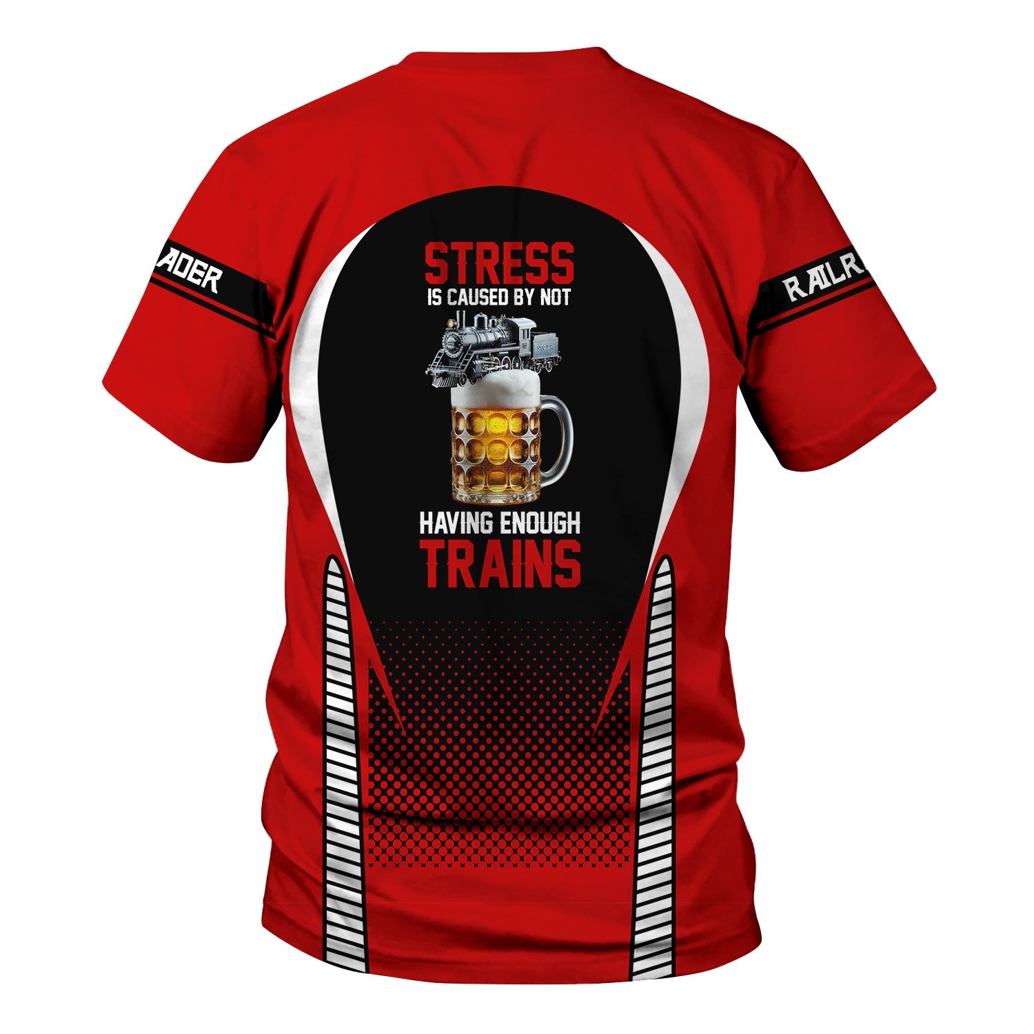 Railspirit Personalized The Chief Santa Fe Railroad T Shirt Stress Is Caused By Not Having Enough Trains Shirt All Over Print