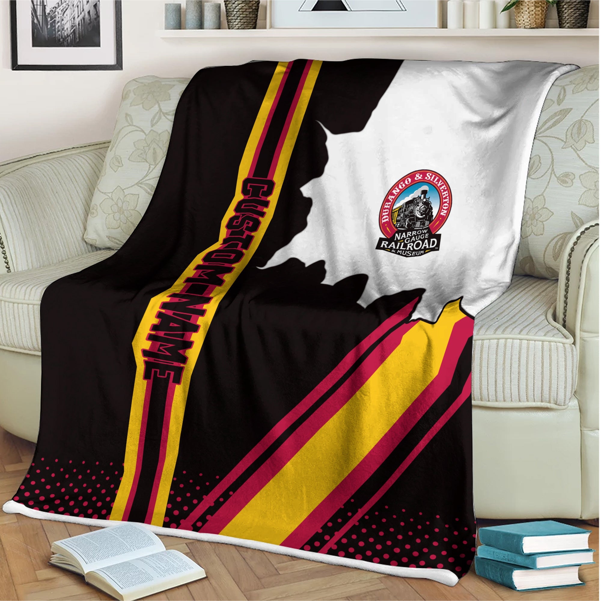 Railspirit Personalized Durango And Silverton Narrow Gauge Railroad Blanket Vintage All Over Printed Blanket