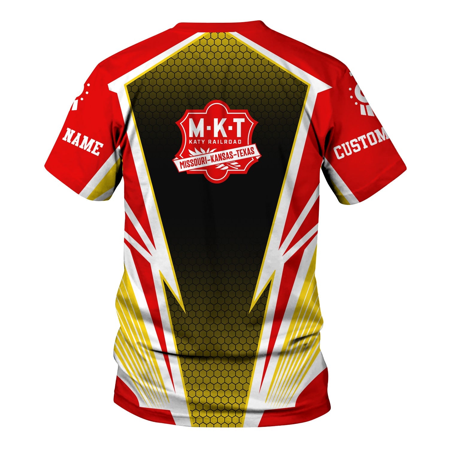 Railspirit Personalized Katy Railroad T-Shirt Lightning Graphic Style Shirt Gift Idea For Train Lover