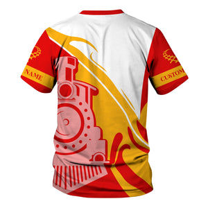 Railspirit Personalized Katy Railroad T-Shirt Flame-Inspired Style Shirt Gift Idea For Train Lovers