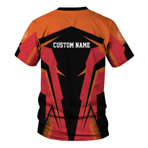 Railspirit Personalized Pacific Electric Railroad T Shirt Strong Line Style Train Unisex Shirt All Over Print