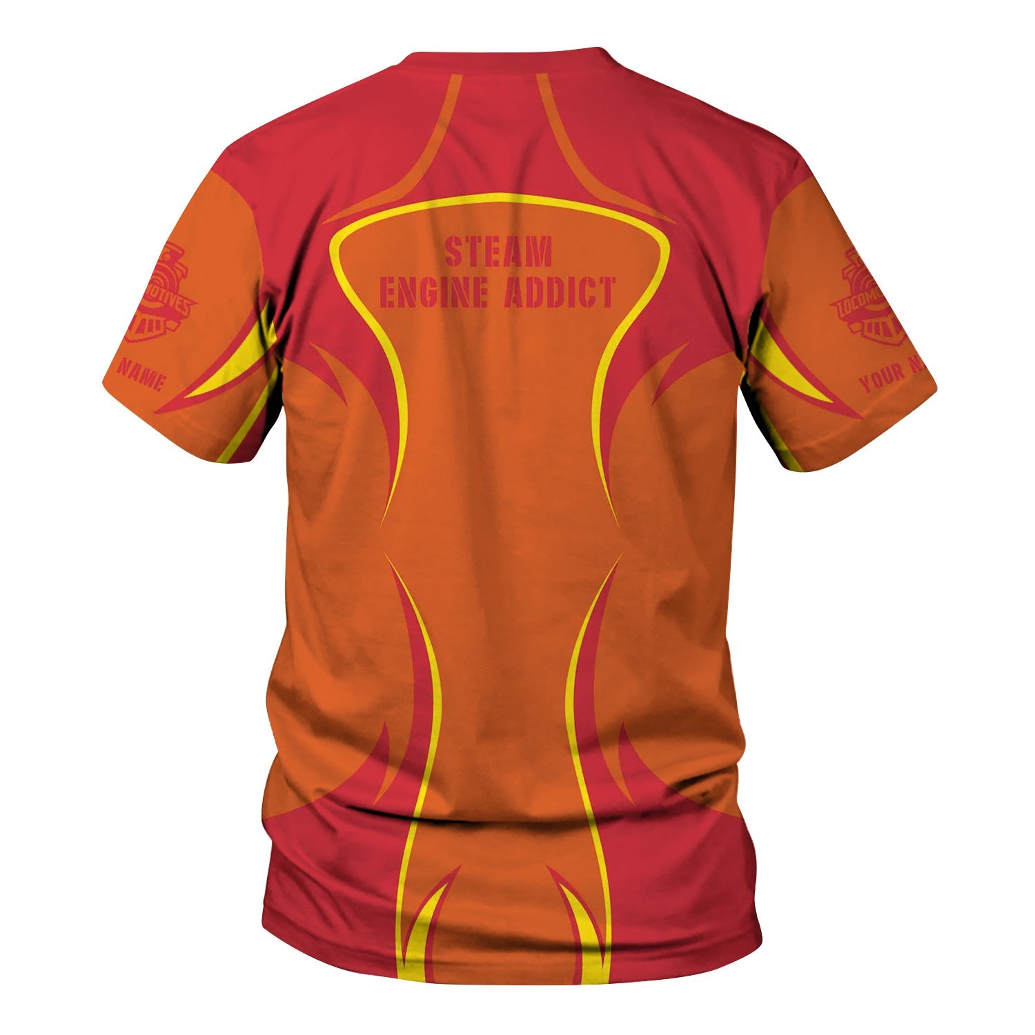 Railspirit Personalized Pacific Electric Railroad T-Shirt Distinctive Flame Style Shirt For Steam Engine Addict
