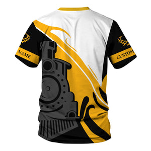 Railspirit Personalized Richmond, Fredericksburg And Potomac Railroad T-Shirt Flame-Inspired Style Shirt Gift Idea For Train Lovers