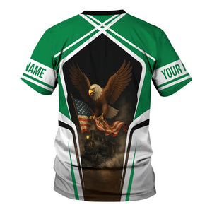 Railspirit Personalized Pittsburgh And Lake Erie Railroad T Shirt American Eagle Vintage Train Shirt