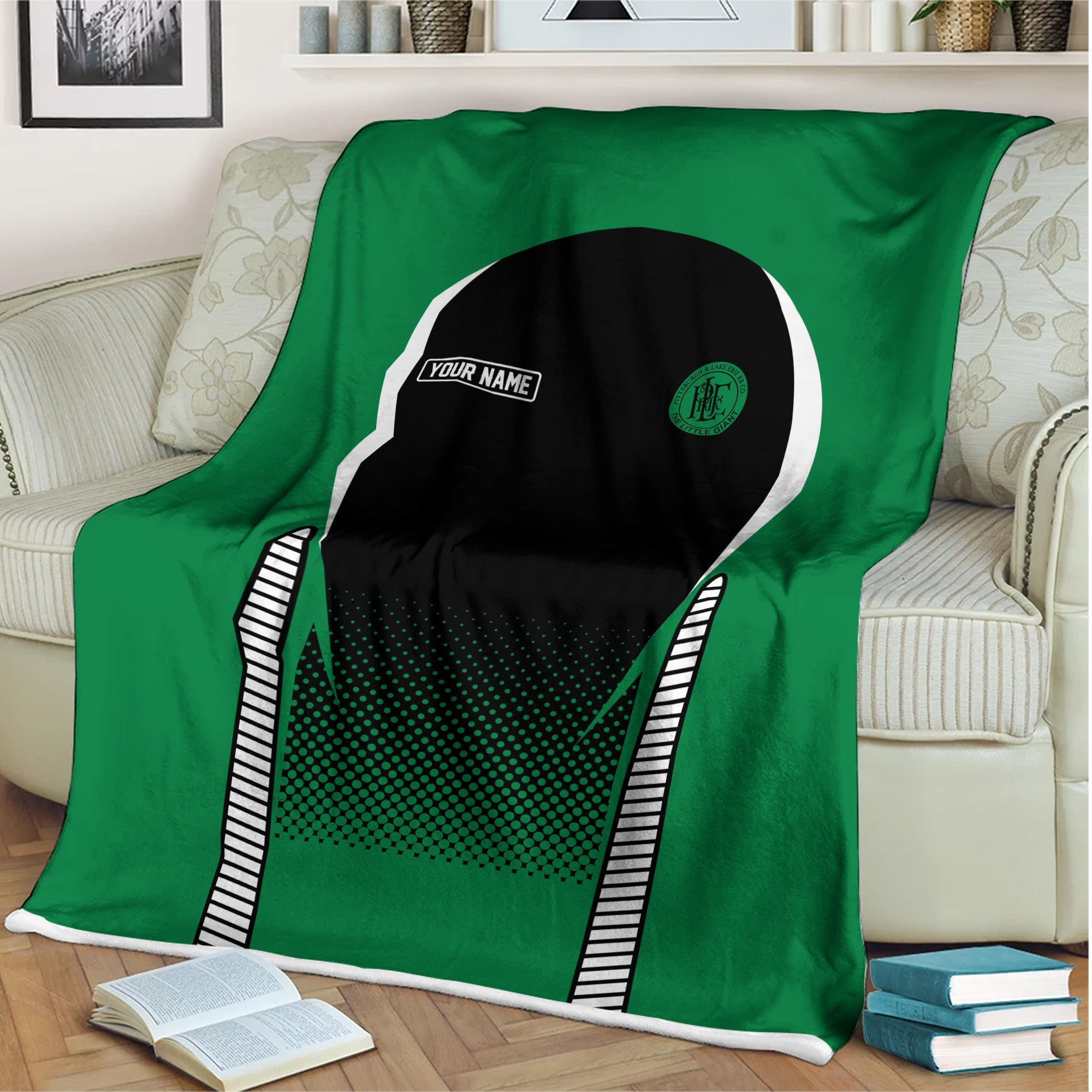 Railspirit Personalized Pittsburgh And Lake Erie Railroad Blanket Train Blanket Gift Idea For Train Lover