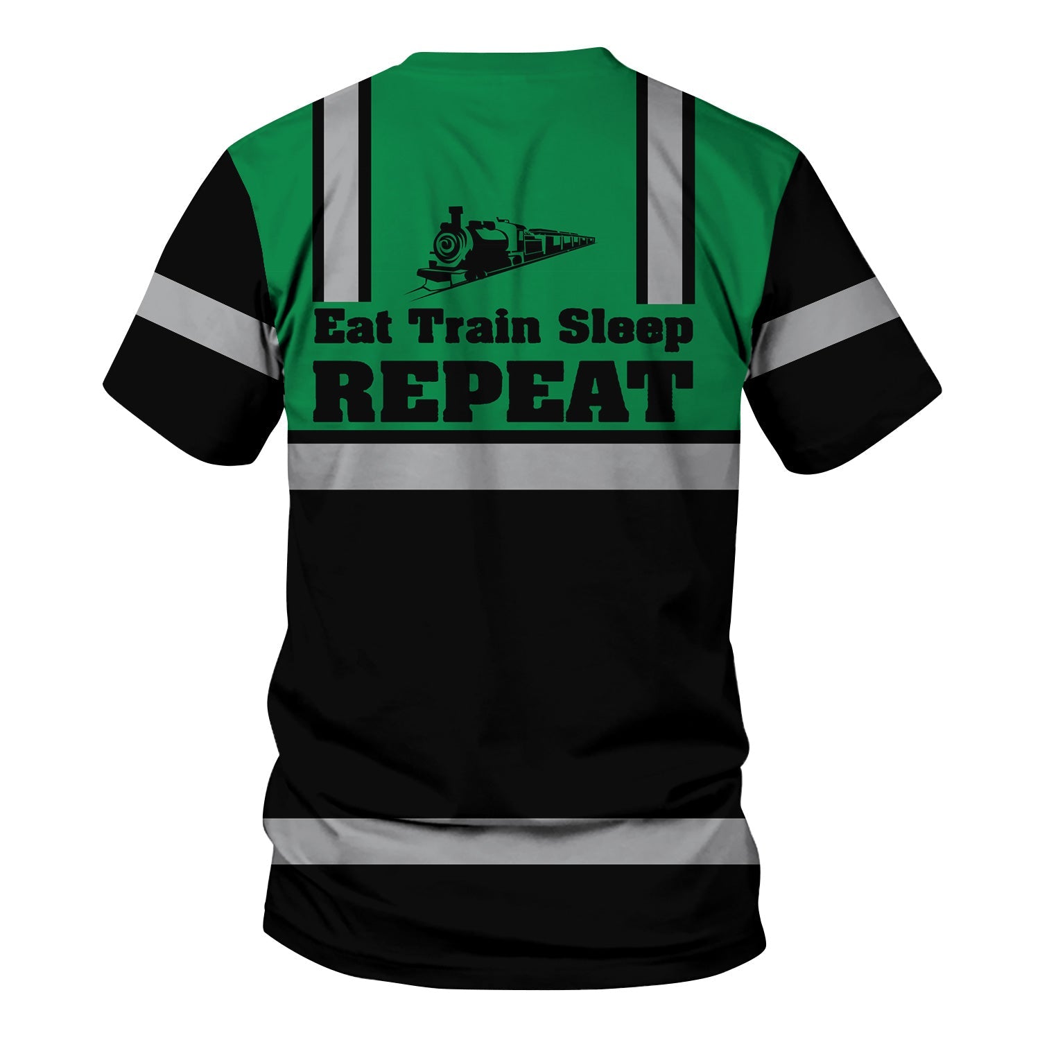 Railspirit Custom Name Pittsburgh And Lake Erie Railroad T Shirt Eat Train Sleep Repeat Printed Train Shirt