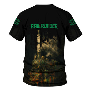 Railspirit Personalized Pittsburgh And Lake Erie Railroad T-Shirt Vintage Train Art Style Shirt For Locomotive Fans