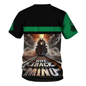 Railspirit Personalized Pittsburgh And Lake Erie Railroad T Shirt One Track Mind Train Printed Shirt