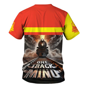 Railspirit Personalized Strasburg Railroad T Shirt One Track Mind Train Printed Shirt