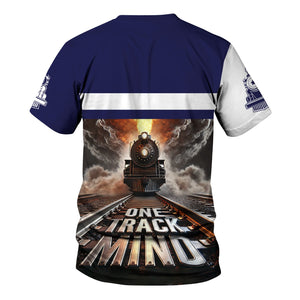 Railspirit Personalized CSX Transportation Railroad T Shirt One Track Mind Train Printed Shirt