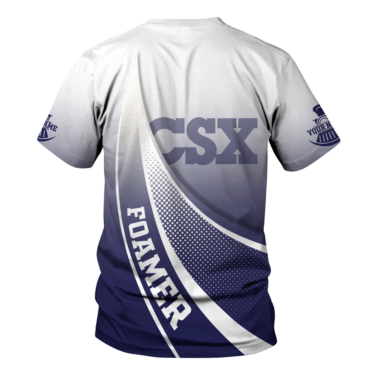 Railspirit Personalized CSX Transportation Railroad T-Shirt Railway-Themed Style Shirt Gift Idea For Trainspotter