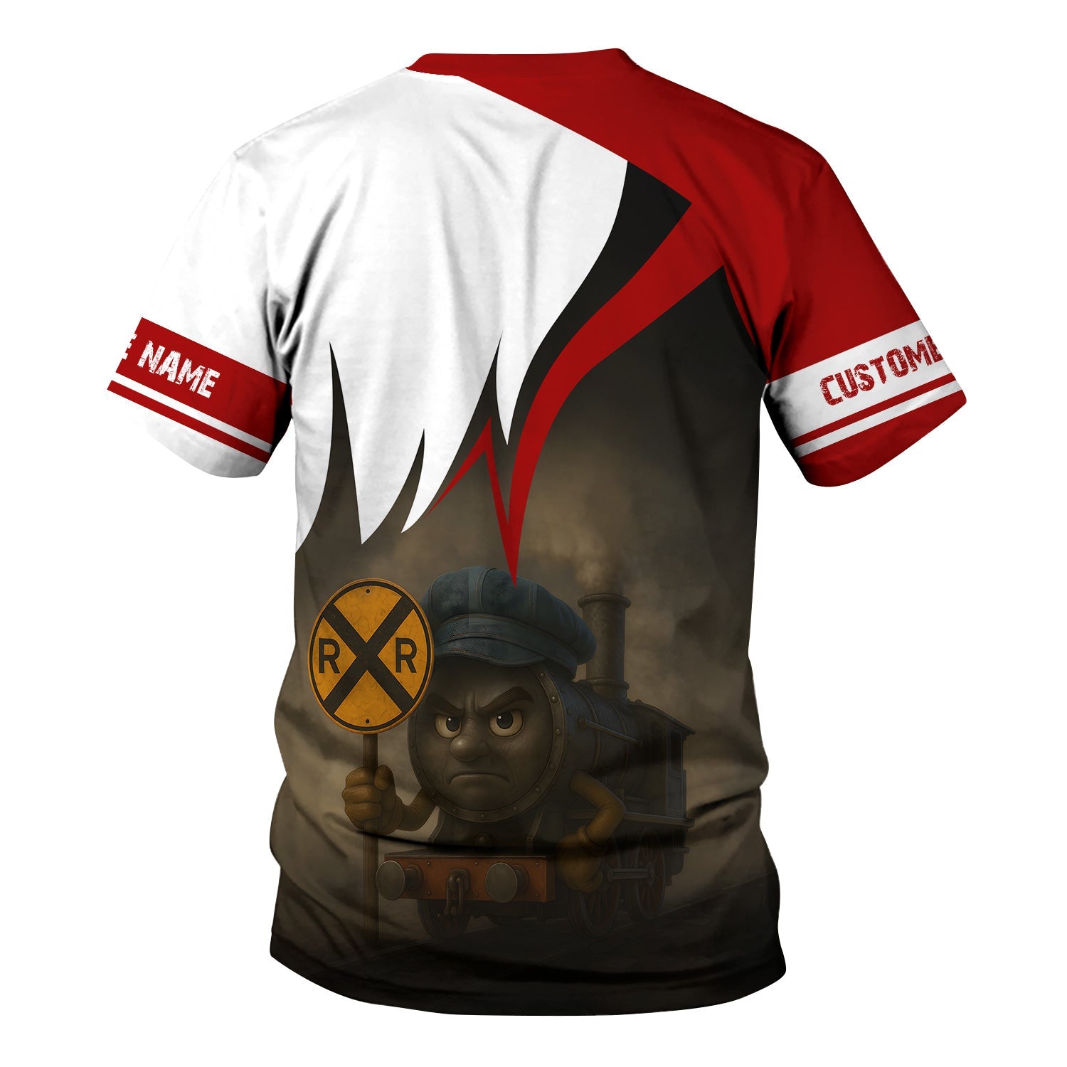 Railspirit Personalized Monon Railroad T-Shirt Angry Train Shirt Gift Idea For Train Lover