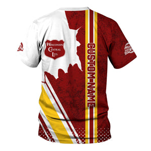 Railspirit Personalized Wisconsin Central Ltd Railroad T-Shirt All Over Printed Unisex Shirt