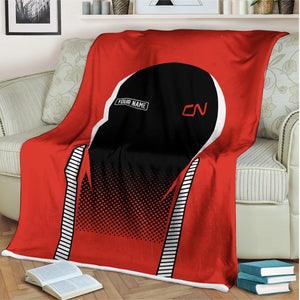 Railspirit Personalized Canadian National Railroad Blanket Train Blanket Gift Idea For Train Lover