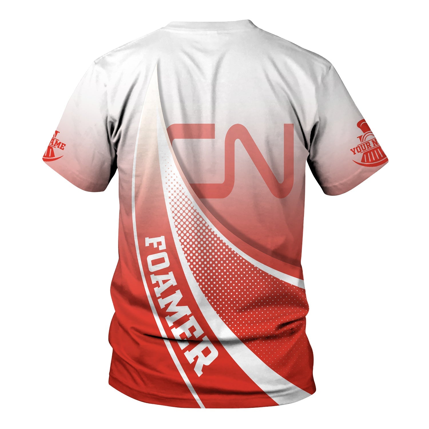 Railspirit Personalized Canadian National Railroad T-Shirt Railway-Themed Style Shirt Gift Idea For Trainspotter