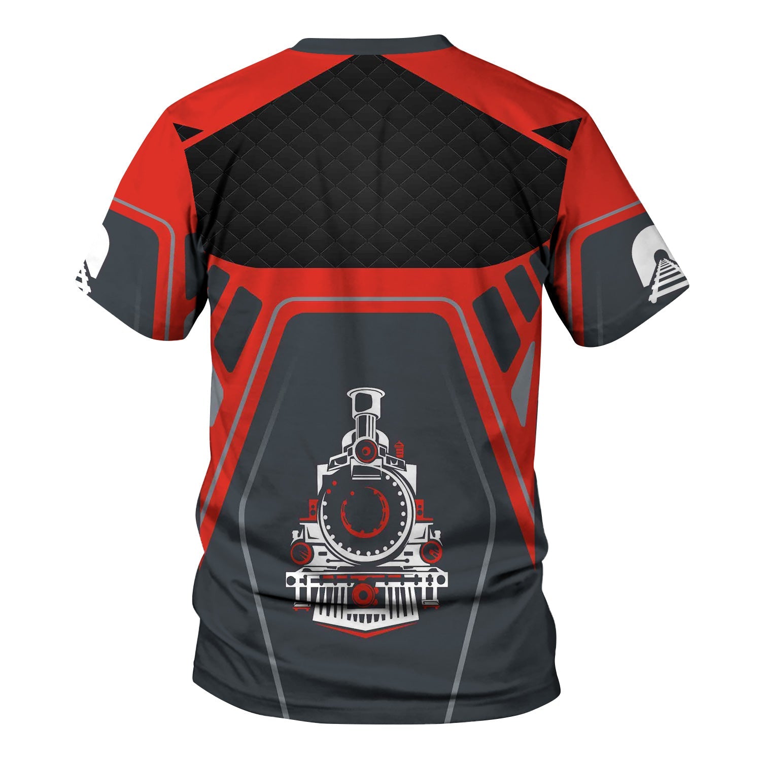 Railspirit Personalized Canadian National Railroad T-Shirt Steam Locomotive Engine Graphic Train Shirt All Over Print