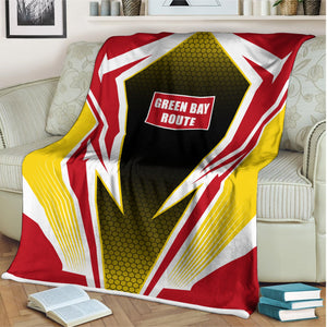 Railspirit Green Bay & Western Railroad Blanket Lightning Graphic Style Blanket Gift Idea For Train Lover