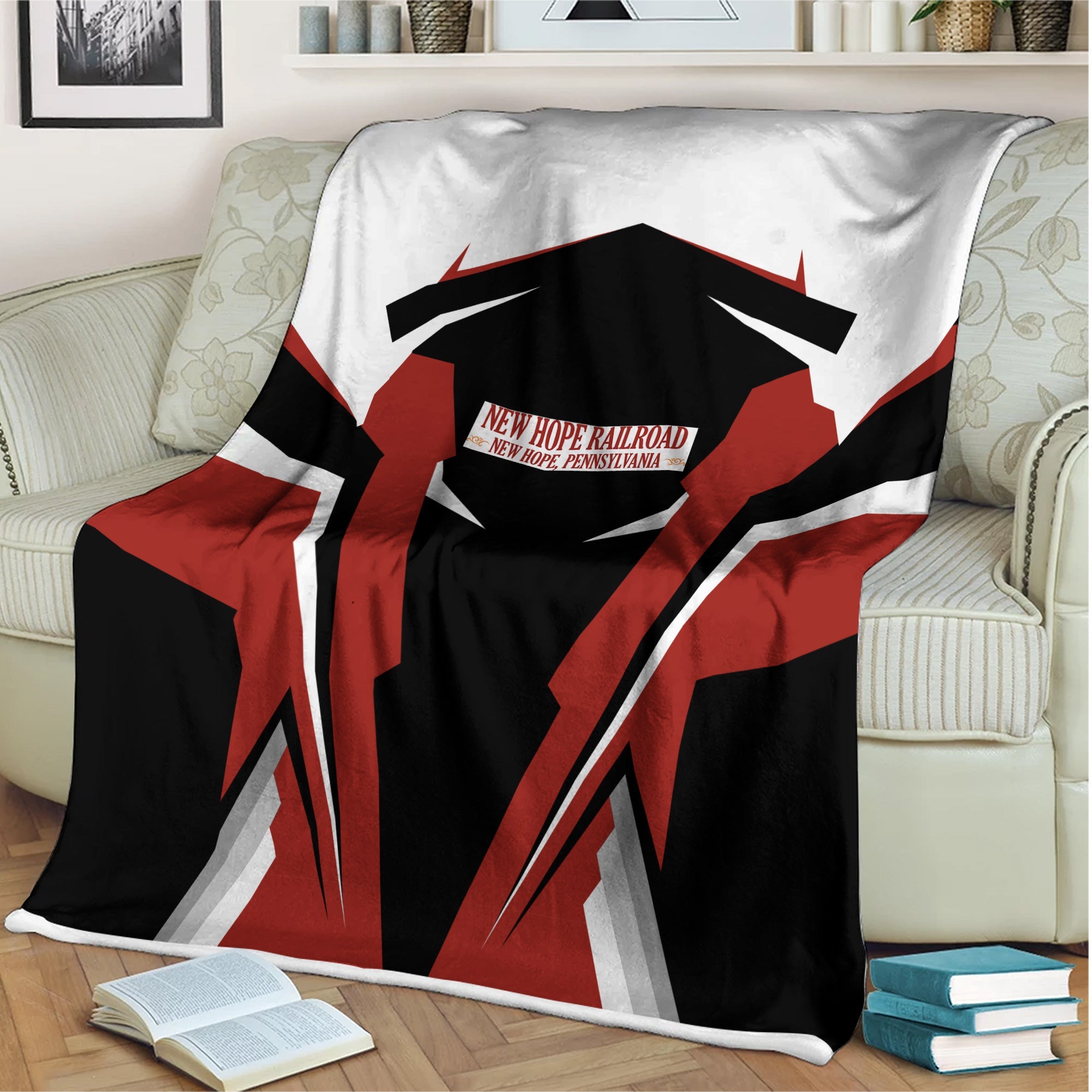 Railspirit Personalized New Hope Railroad Blanket Strong Line Train Blanket Gift Idea For Train Lover