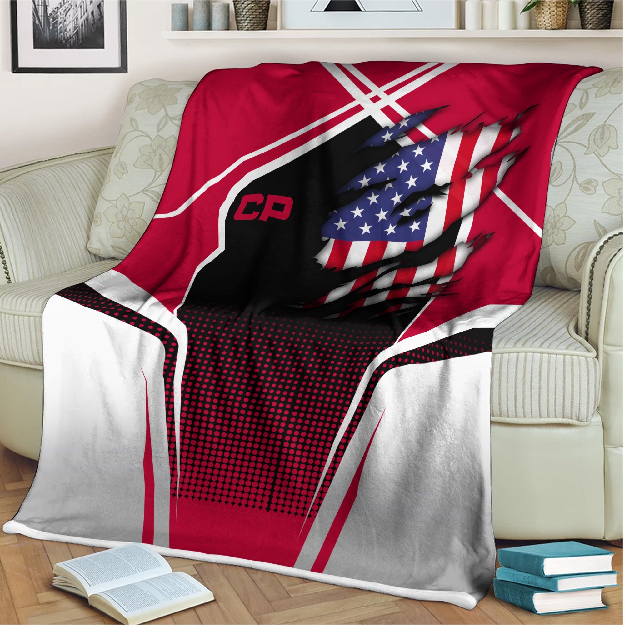 Railspirit Personalized Canadian Pacific Railroad Blanket American Vintage All Over Printed Blanket