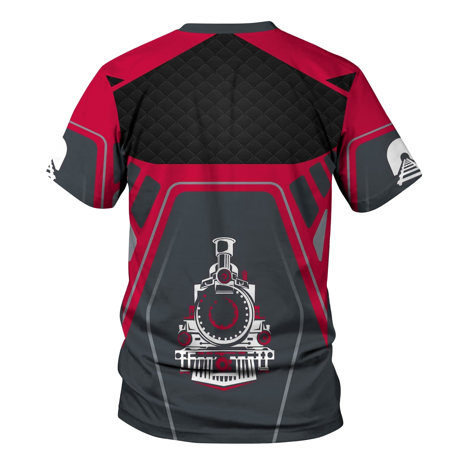 Railspirit Personalized Canadian Pacific Railroad T-Shirt Steam Locomotive Engine Graphic Train Shirt All Over Print