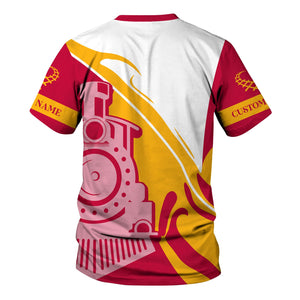 Railspirit Personalized Canadian Pacific Railroad T-Shirt Flame-Inspired Style Shirt Gift Idea For Train Lovers