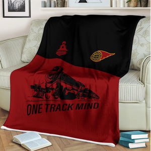 Railspirit Personalized Western Maryland Railway Blanket One Track Mind Train Blanket Gift Idea For Train Lover