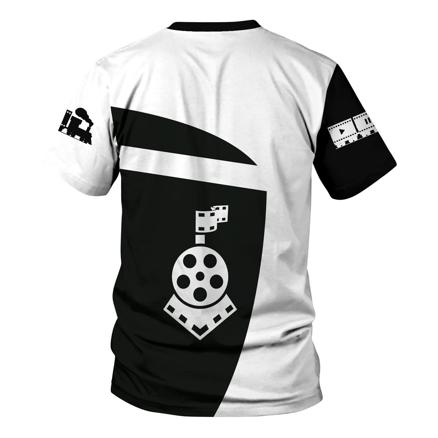 Railspirit Personalized Norfolk Southern Railway T-Shirt All Aboard Steam Train Movie Projector Style Shirt