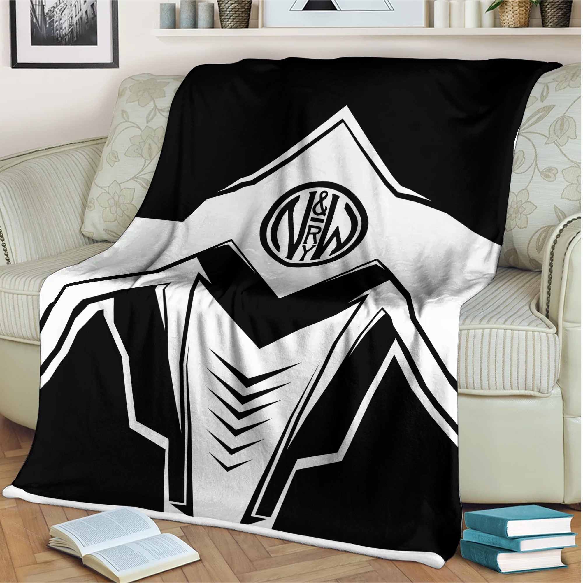 Railspirit Norfolk and Western Railway Blanket Railway Trainspotter Style N&W Blanket Gift Idea For Foamers