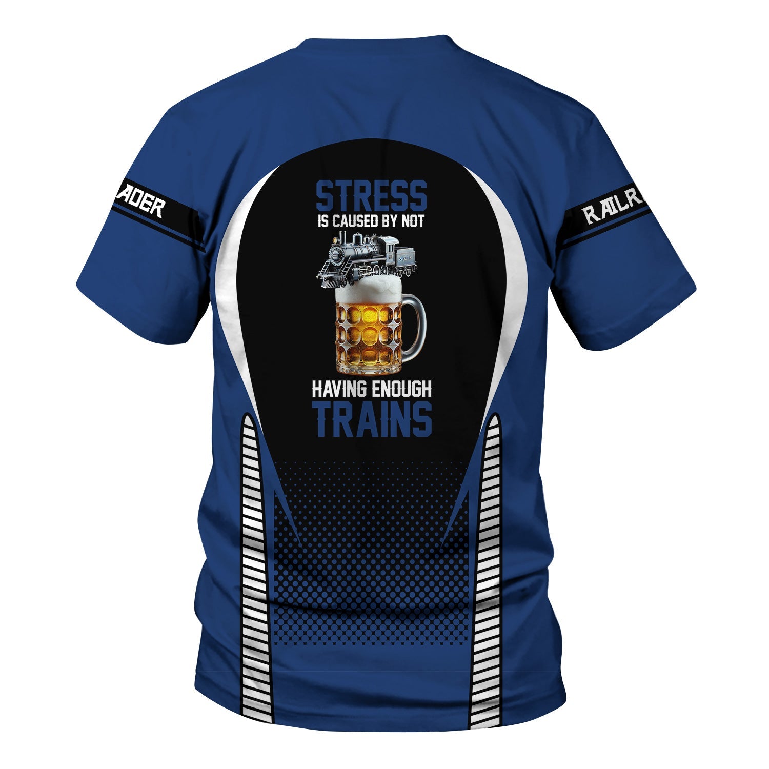 Railspirit Personalized Duluth, Winnipeg and Pacific Railway T Shirt Stress Is Caused By Not Having Enough Trains Shirt All Over Print