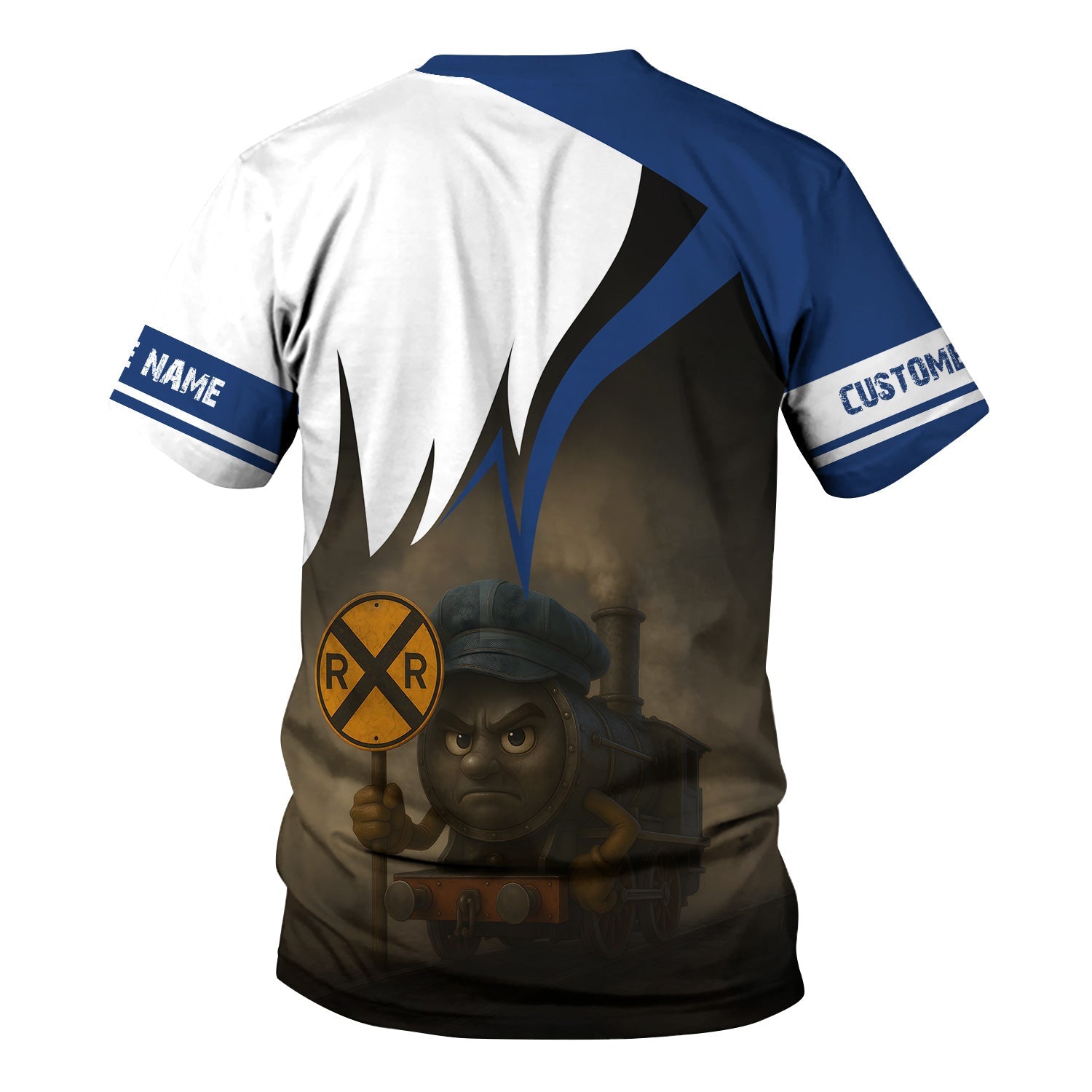 Railspirit Personalized Duluth, Winnipeg and Pacific Railway T-Shirt Angry Train Shirt Gift Idea For Train Lover