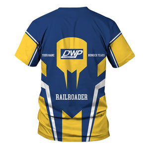 Railspirit Personalized Duluth, Winnipeg and Pacific Railway T-Shirt Custom Year Railroader Shirt Gift Idea For Train Lover