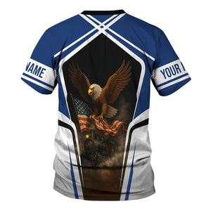 Railspirit Personalized Duluth, Winnipeg and Pacific Railway T Shirt American Eagle Vintage Train Shirt