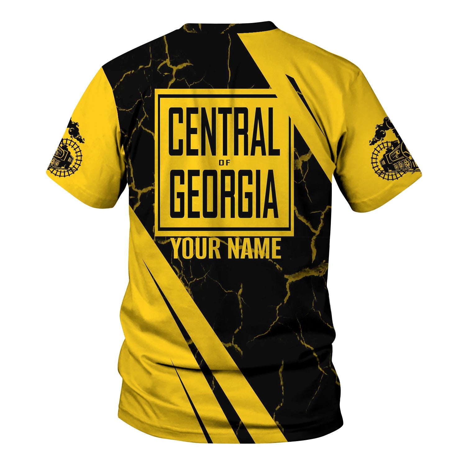 Railspirit Personalized Central of Georgia Railway T-Shirt Crackle Texture Style Shirt For Trackhead