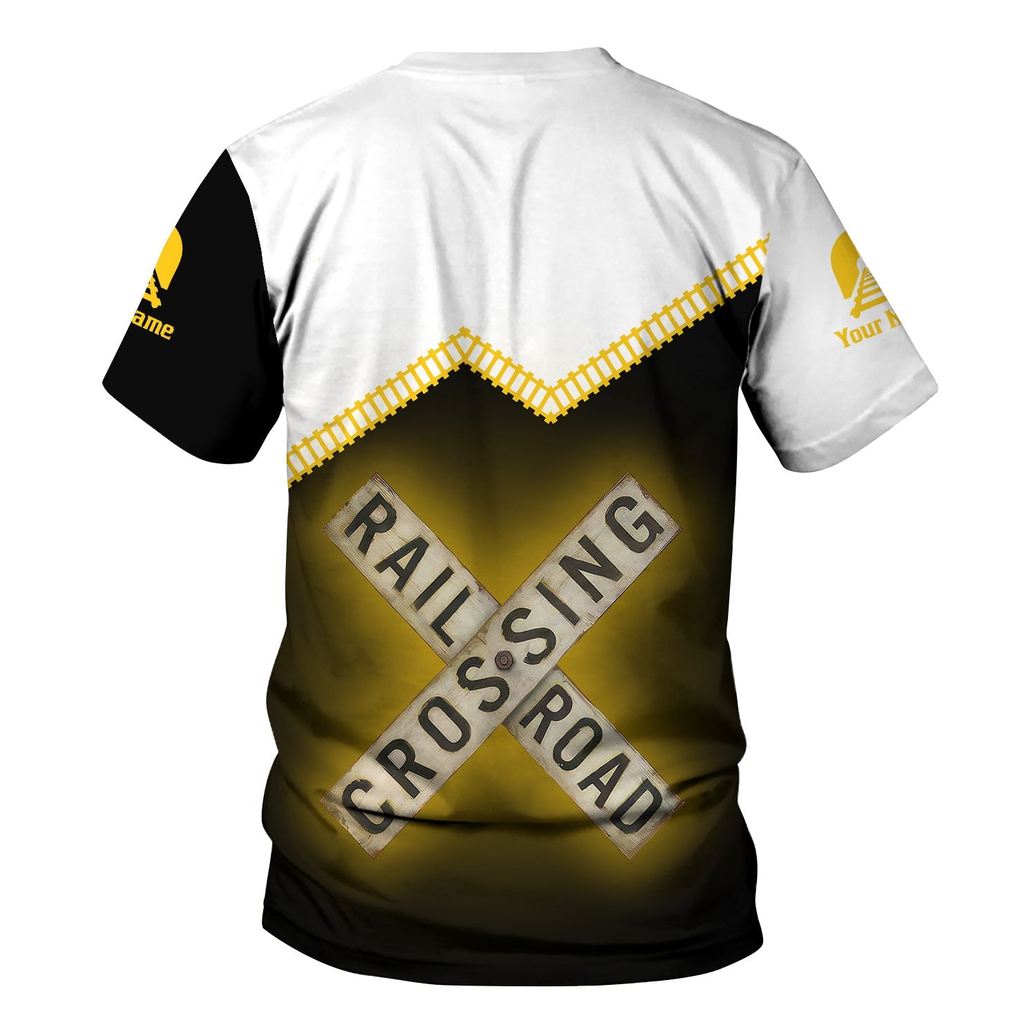 Railspirit Personalized Central of Georgia Railway T Shirt Railroad Crossing Printed Train Track Shirt