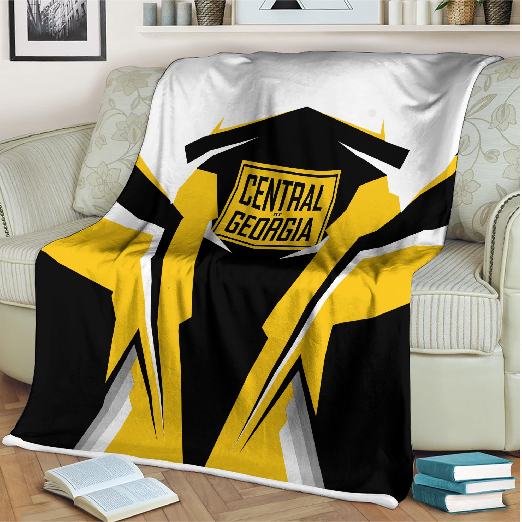 Railspirit Personalized Central of Georgia Railway Blanket Strong Line Train Blanket Gift Idea For Train Lover