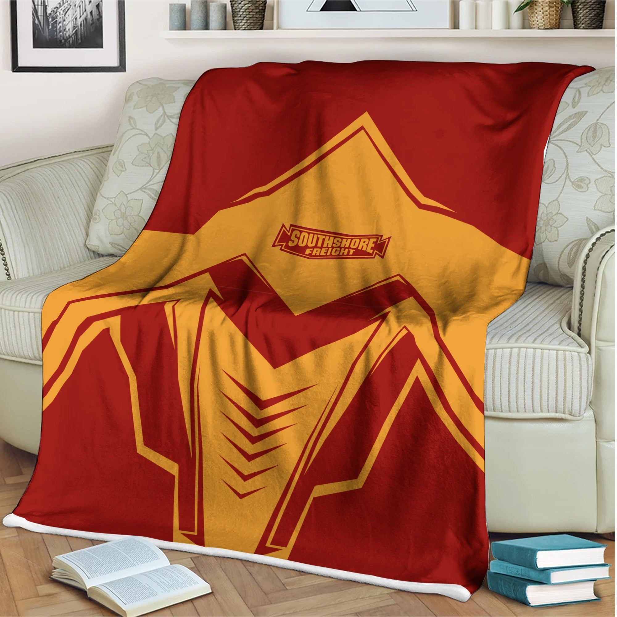 Railspirit Chicago South Shore and South Bend Railroad Blanket Railway Trainspotter Style Blanket Gift Idea For Foamers
