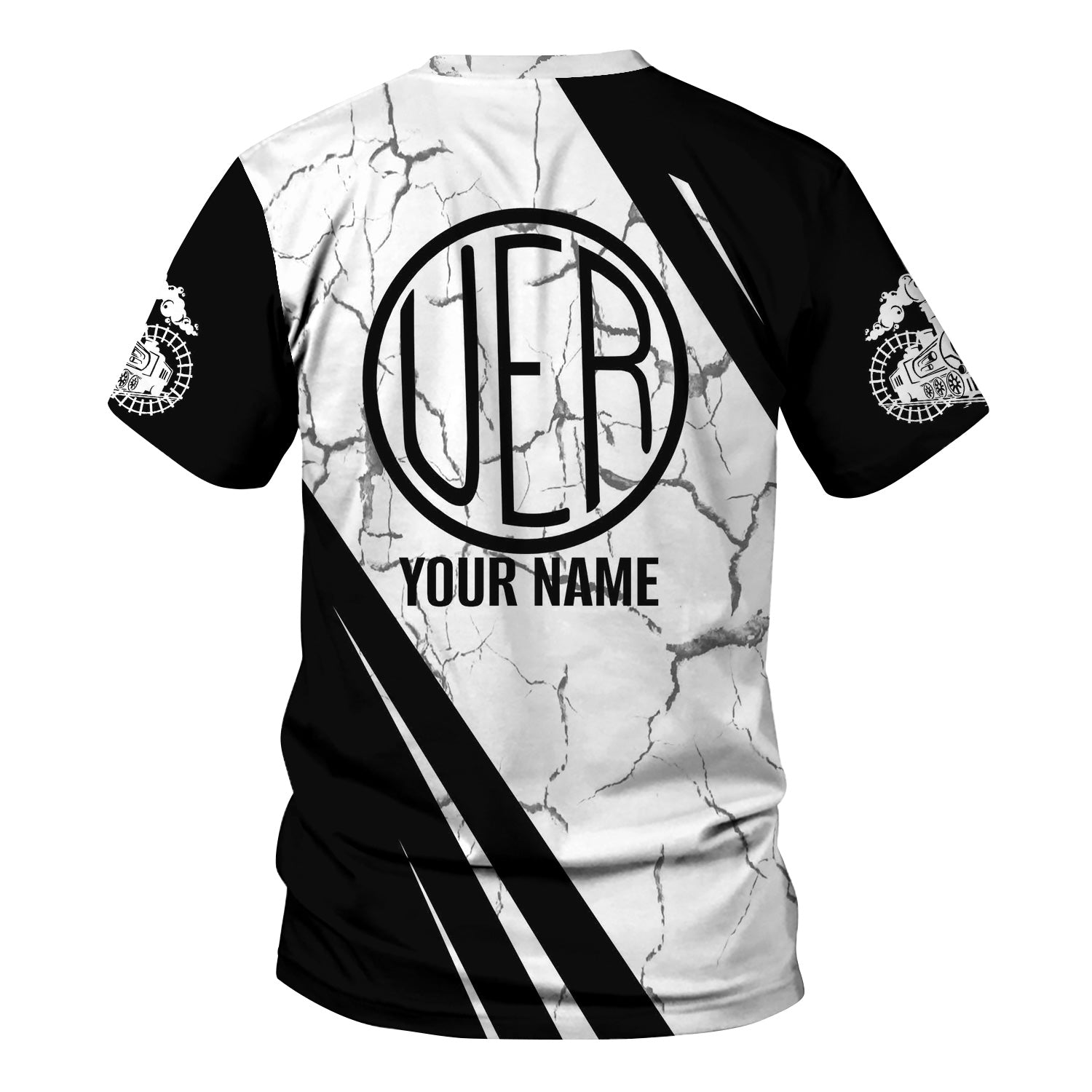 Railspirit Personalized Union Electric Railway T-Shirt Crackle Texture Style Shirt For Trackhead