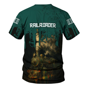 Railspirit Personalized Great Western Railway T-Shirt Vintage Train Art Style Shirt For Locomotive Fans