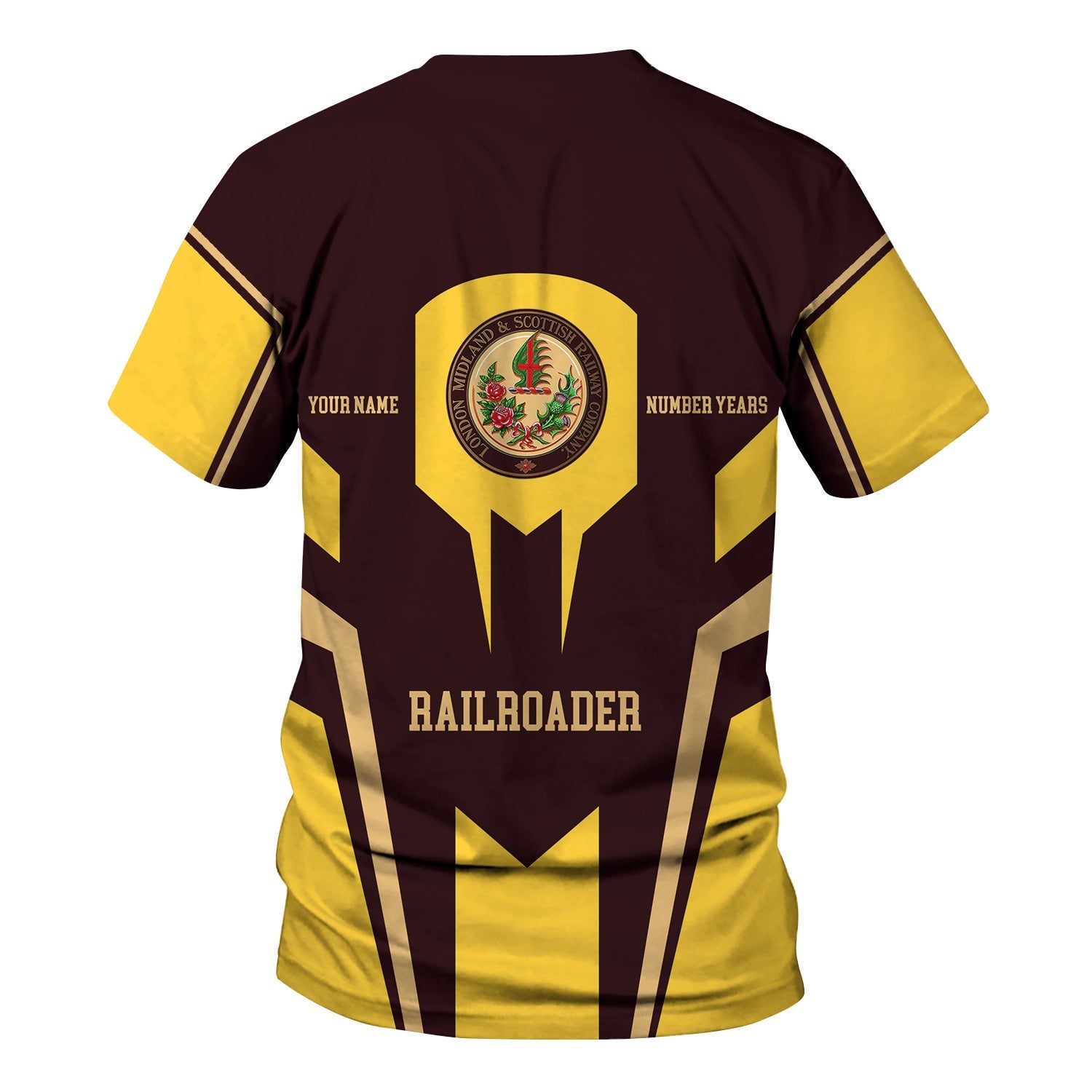 Railspirit Personalized London, Midland and Scottish Railway T-Shirt Custom Year Railroader Shirt Gift Idea For Train Lover