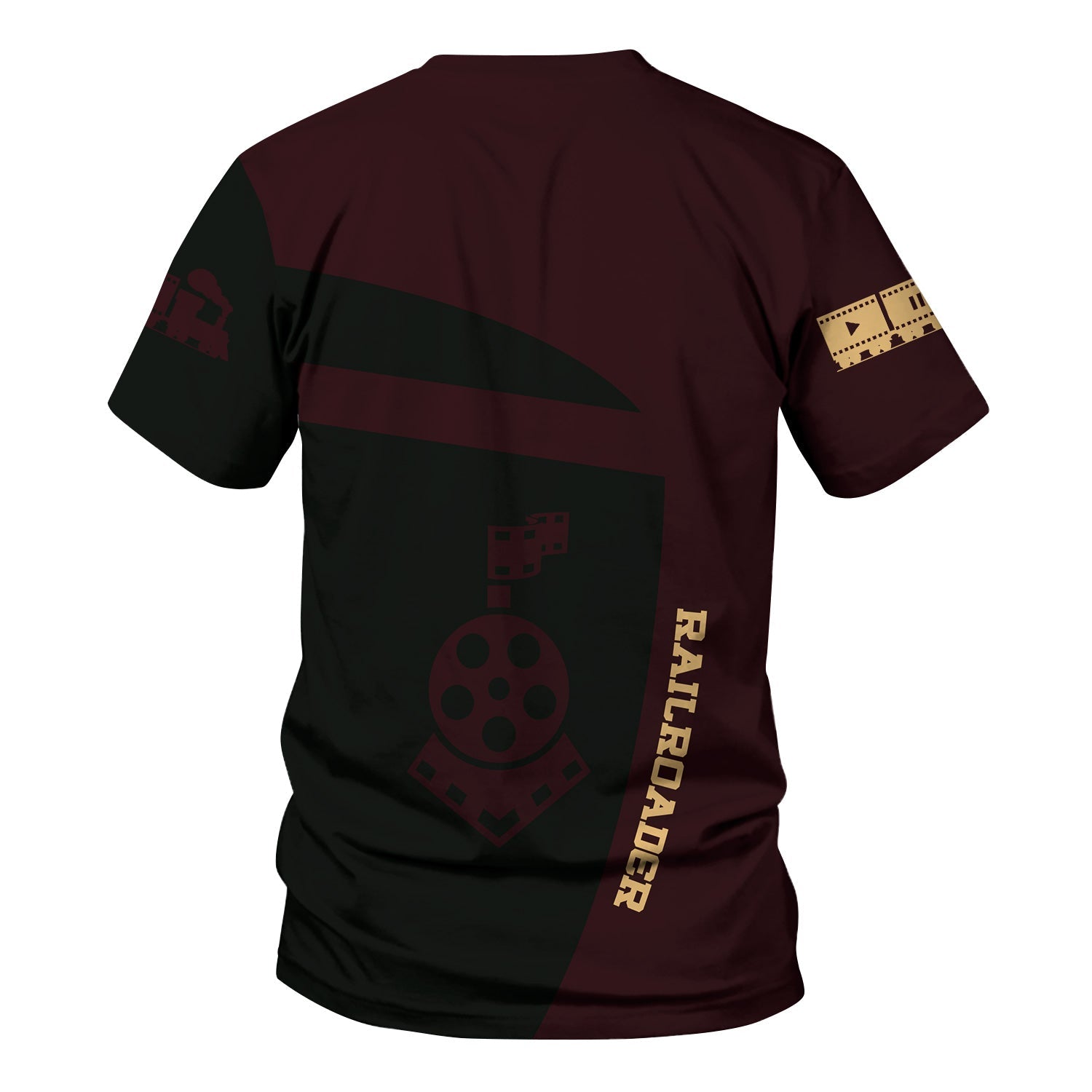 Railspirit Personalized London, Midland and Scottish Railway T-Shirt All Aboard Steam Train Movie Projector Style Shirt