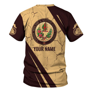 Railspirit Personalized London, Midland and Scottish Railway T-Shirt Crackle Texture Style Shirt For Trackhead