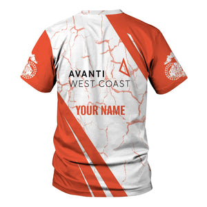 Railspirit Personalized Avanti West Coast T-Shirt Crackle Texture Style Shirt For Trackhead