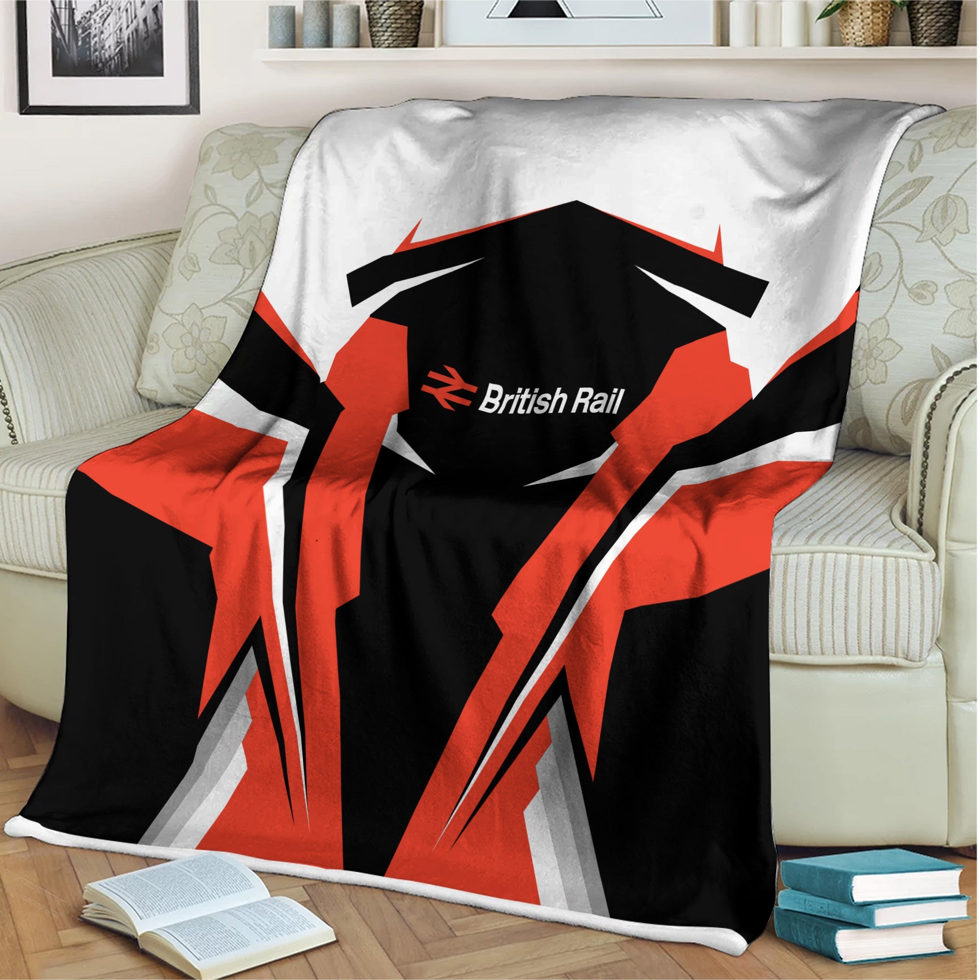 Railspirit Personalized Bristish Railway Blanket Strong Line Train Blanket Gift Idea For Train Lover