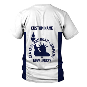 Railspirit Custom Name CNJ Jersey Central Railroad T Shirt Yes I Need All Those Train Printed Shirt