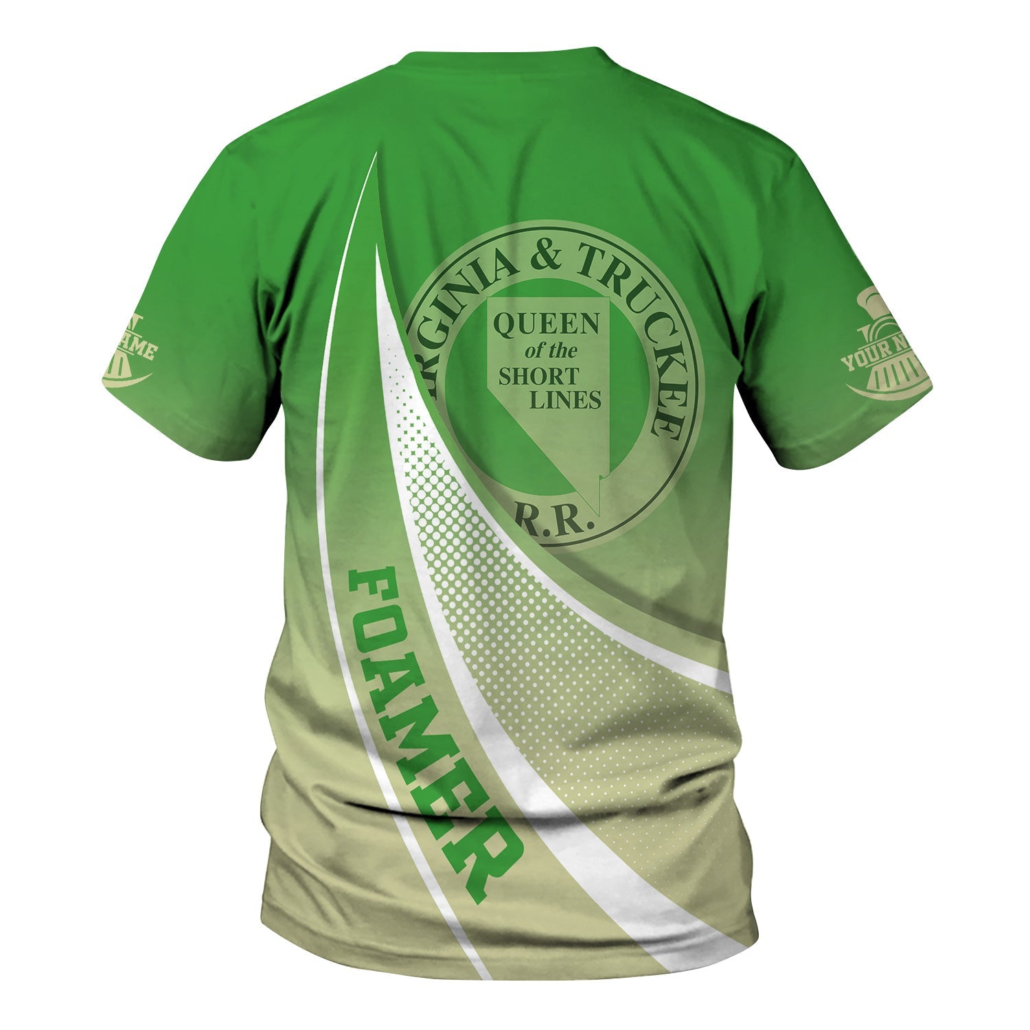 Railspirit Personalized Virginia & Truckee Railroad T-Shirt Railway-Themed Style Shirt Gift Idea For Trainspotter