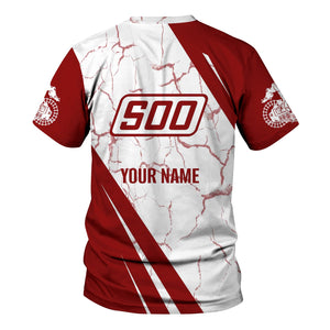 Railspirit Personalized Soo Line Railroad T-Shirt Crackle Texture Style Shirt For Trackhead