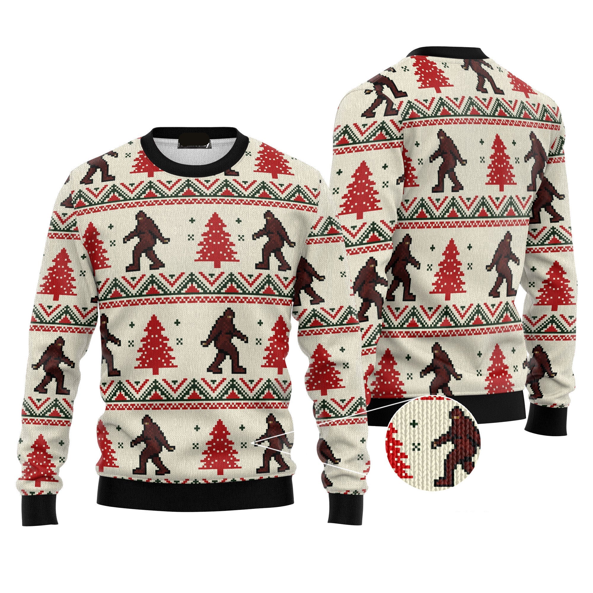 Amazing Bigfoot Ugly Christmas Sweater 3D Printed Best Gift For Xmas US3907, Ugly Christmas Sweater, Funny Xmas Sweaters