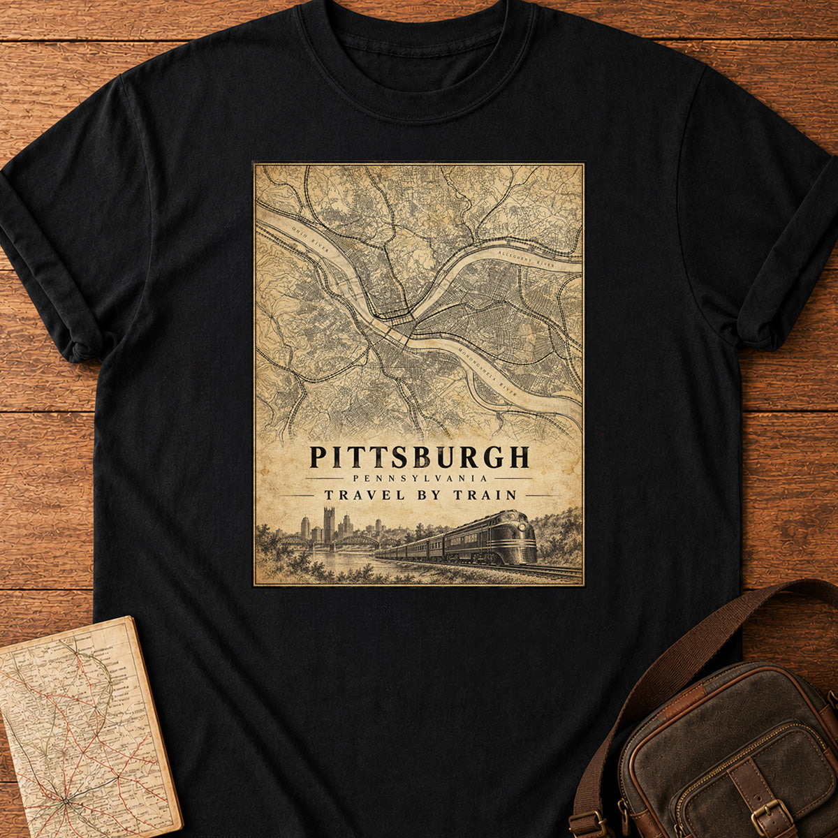 Pittsburgh Pennsylvania Train Travel T-shirt